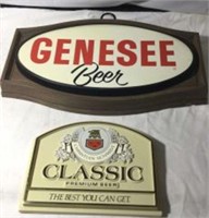 Genesee Beer Sign & Christian Schmidt Sign