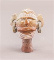 Aztec Stone Carved Facemask Face Mask Sculpture