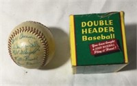 Double Header Baseball - Stamped Signatures