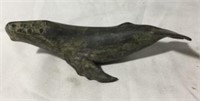 Humpback Whale Metal Sculpture, Great Detail!