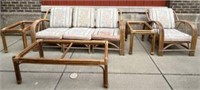 Outdoor Rattan Set - Couch, Chair & Tables