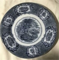 Vintage 1880 Staffordshire Blue Plate