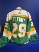 Authentic Game issued Fleury Autographed Jersey