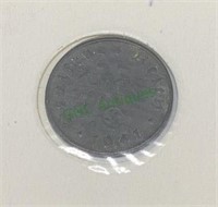 Coin, 1941 German 10 Pfennig coin. 1733