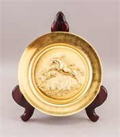 American Heritage Gold-plated Plate 1980 No. 6093