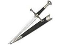 13.5" Silver Medieval Knight's Dagger W/ Scabbard
