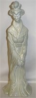 Vtg Kay Finch CA Art Pottery Celadon Geisha Figure