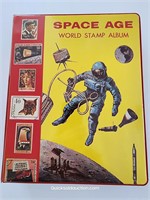 Space Age World Stamp Album With Lots Of Stamps