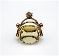 9kt YELLOW GOLD WATCH FOB / PENDANT