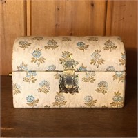 Fabric Covered Domed Jewelry Box