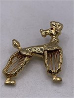 UNSIGNED POODLE BROOCH