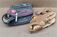 2pc Left Hand Baseball Gloves