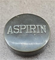 Solid Brass Aspirin Pill Tablet Box Paperweight