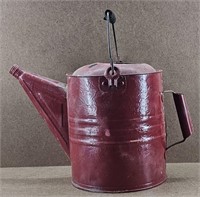 Red Galvanized Watering Can