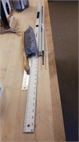 Couple of Metal Rulers, Brush, Channel & Rod