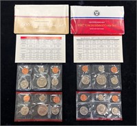 1986 & 1987 US Mint Uncirculated Coin Sets