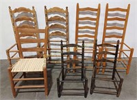 (7) Ladder Back Project Chairs