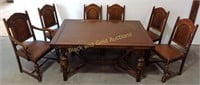 Walnut Dining Room Table & Chairs