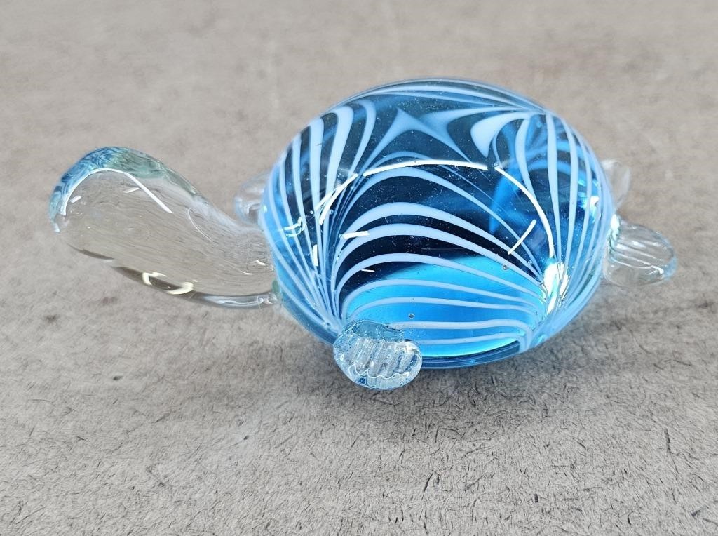 Murano Art Glass Sea Turtle Paperweight