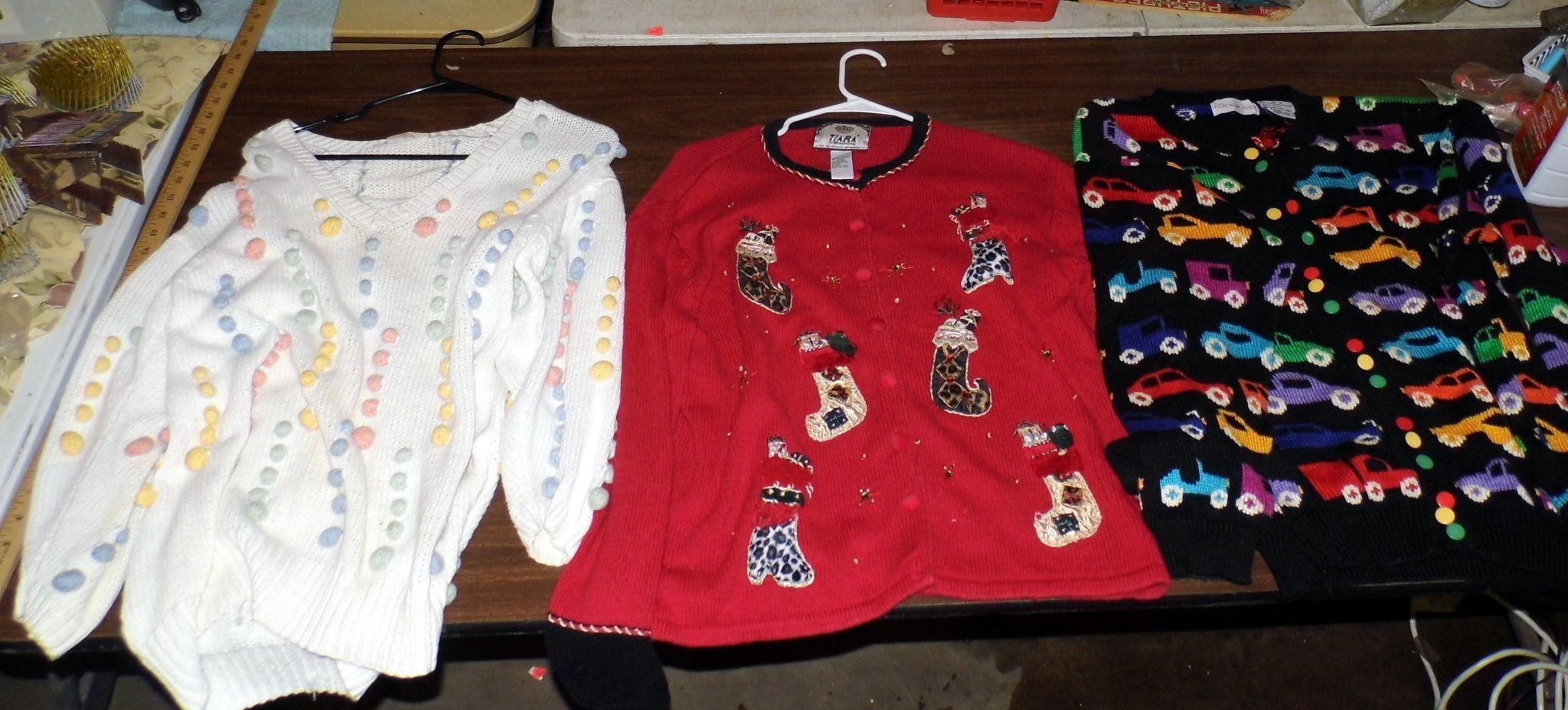 3 Vintage Sweaters 2-Med & 1-Small