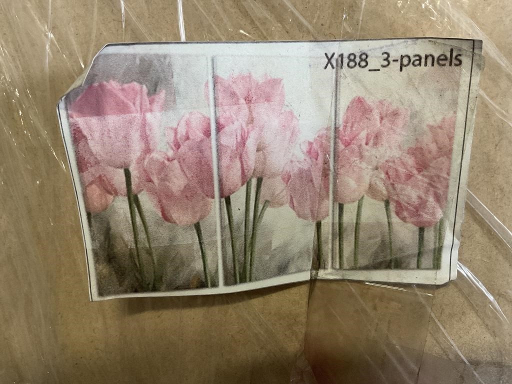 PINK TULIPS FLOWER WALL ART PAINTING ON CANVAS.
