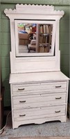 Antique Dresser and Mirror 2 Pieces 36 x 76 x 17