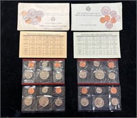 1988 & 1989 US Mint Uncirculated Coin Sets
