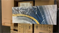1 LOT MULTIPLE PIECE ART ( BLUE, WHITE, AND GOLD