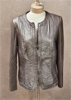 Nygard Sz 14-18 Stitched Leather Jacket