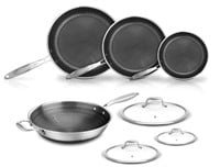 1 LOT NutriChef 7-Piece Triply Stainless Steel