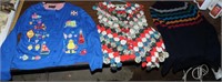 Quilt Button Vest & Vintage Sweaters Size-Med