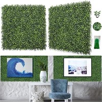 Bybeton Artificial Boxwood Grass Wall Panels,20"x