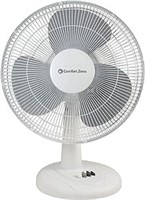 Comfort Zone Oscillating Table Fan With Adjustable