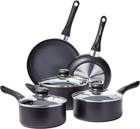 Non-stick Cookware 8pcs Set, Pots And Pans, Black