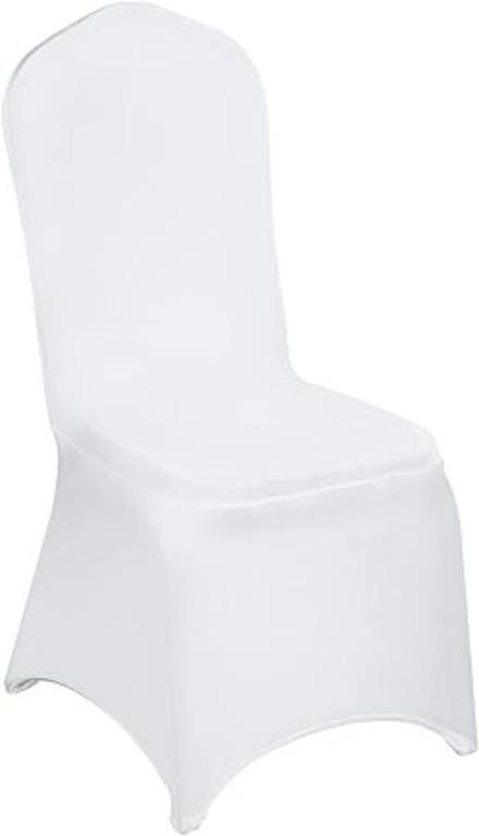 Vevor 100 Pcs White Chair Covers Polyester