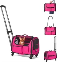 Paw Ballet Cat Carrier With Wheels, Foldable