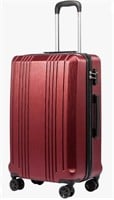 Coolife Wine Red Luggage 24 in