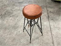Awesome Leather Distressed Shop Stool