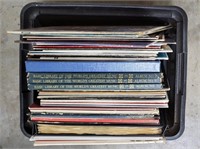 Box of  Various Record Albums