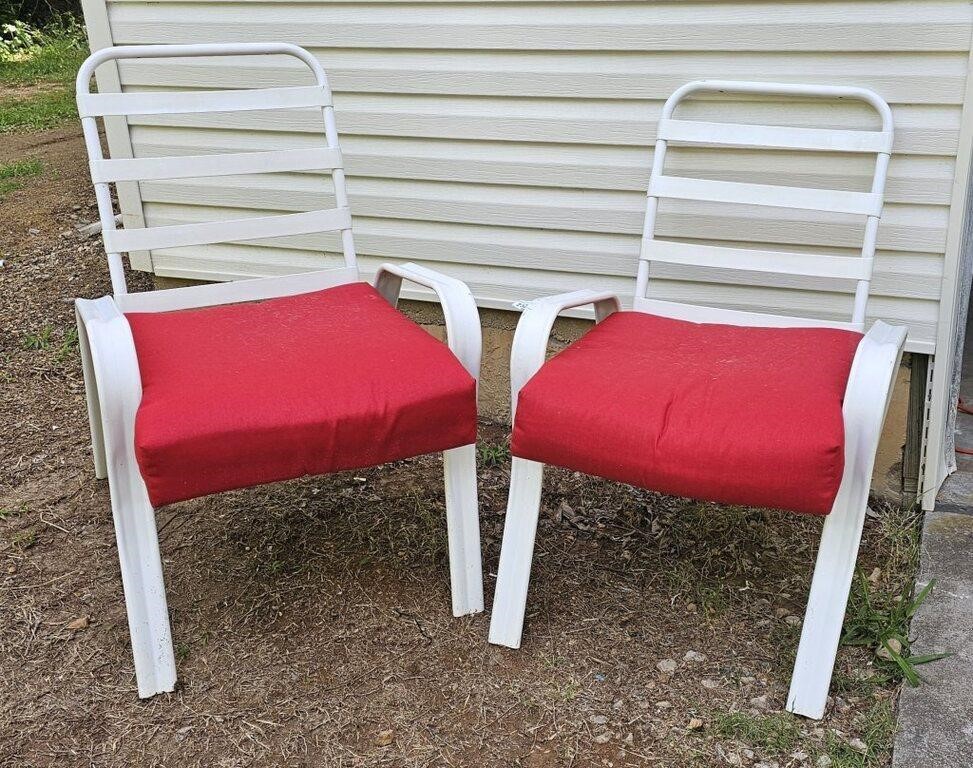 2pc Outdoor Chairs w/ Cushions