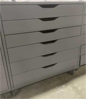 Gray IKEA rolling desk