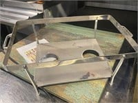Steel frame chafing pan holder