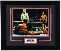 Autographed Mike Tyson Photo Display