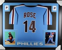 Autographed Pete Rose Custom Framed Jersey