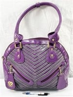Sharif 1827 leather zipper-top dome handbag in