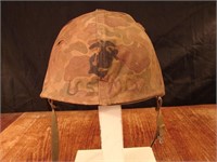 Transisiton WWII/Korean Marine helmet with liner