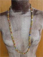 AFRICAN TRADE BEADS WITH MASK ROCK STONE LAPIDARY