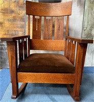 337 - VINTAGE MISSION-STYLE ROCKING CHAIR