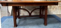 337 - SOLID WOODEN TABLE 46.5"L