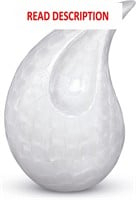 Teardrop Cremation Urns 12 Pearl White